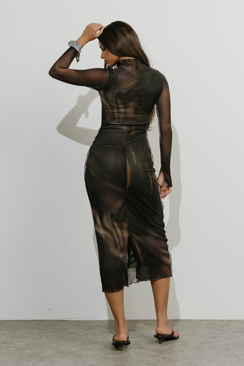 Octavia Mesh Maxi Dress