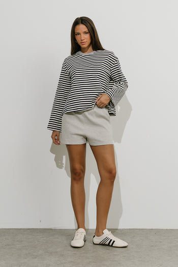 Lola Striped Top in Navy