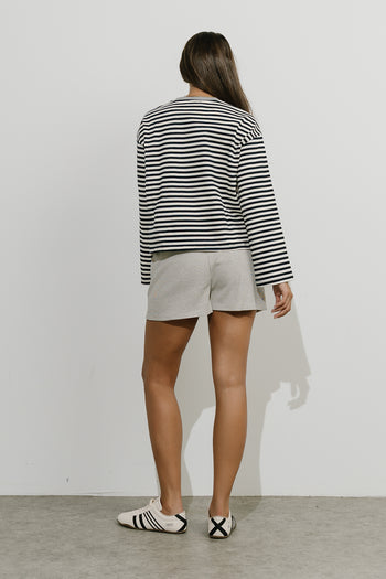 Lola Striped Top in Navy