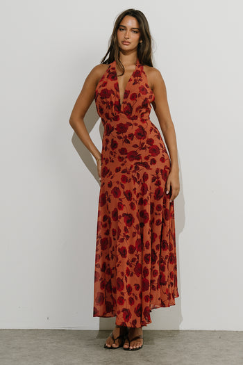 Dolly Floral Halter Maxi Dress