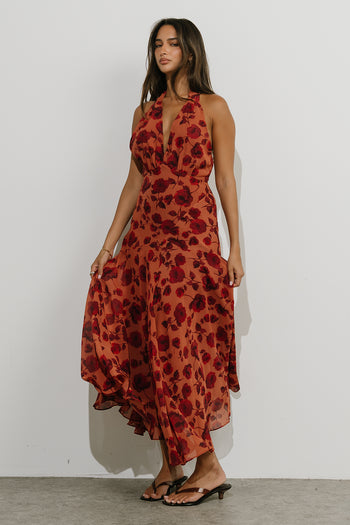 Dolly Floral Halter Maxi Dress