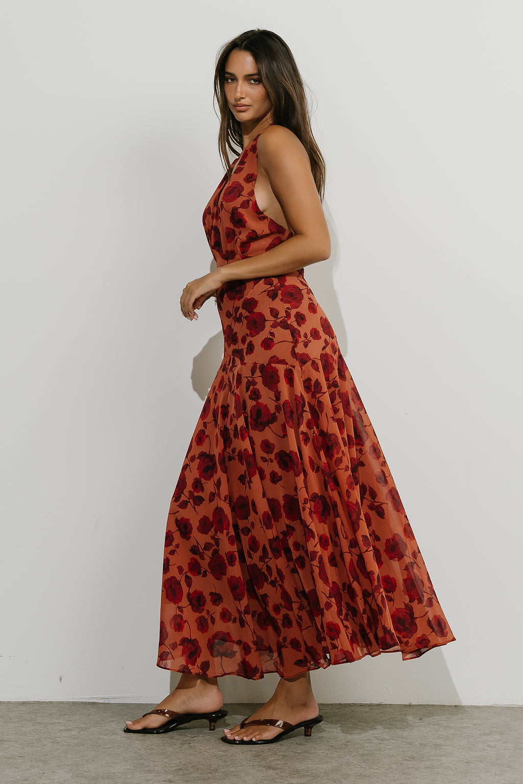 Dolly Floral Halter Maxi Dress