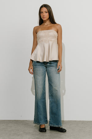 Janet Tube Top in Champagne