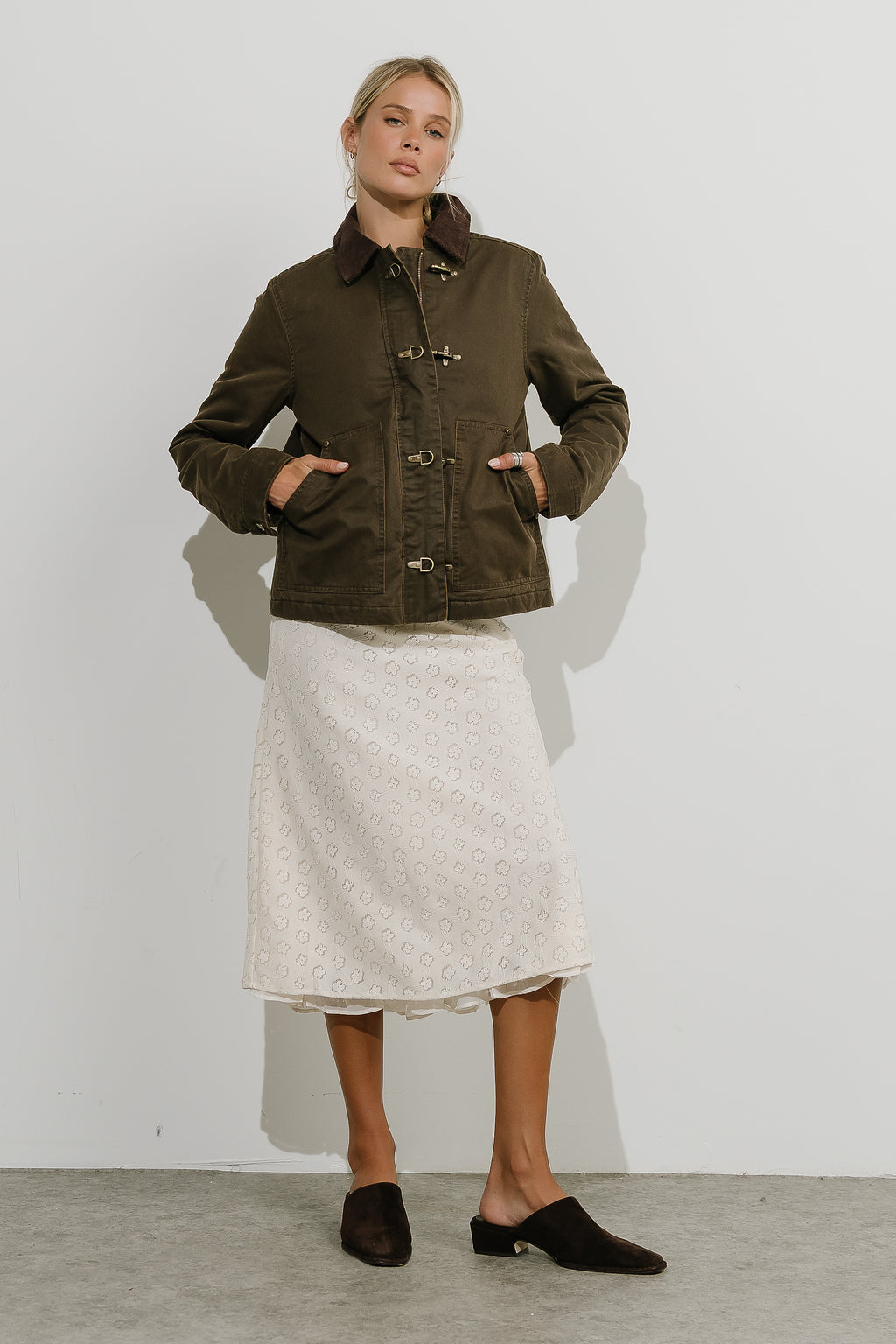 Geneviere Lace Midi Skirt