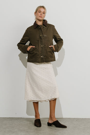 Geneviere Lace Midi Skirt