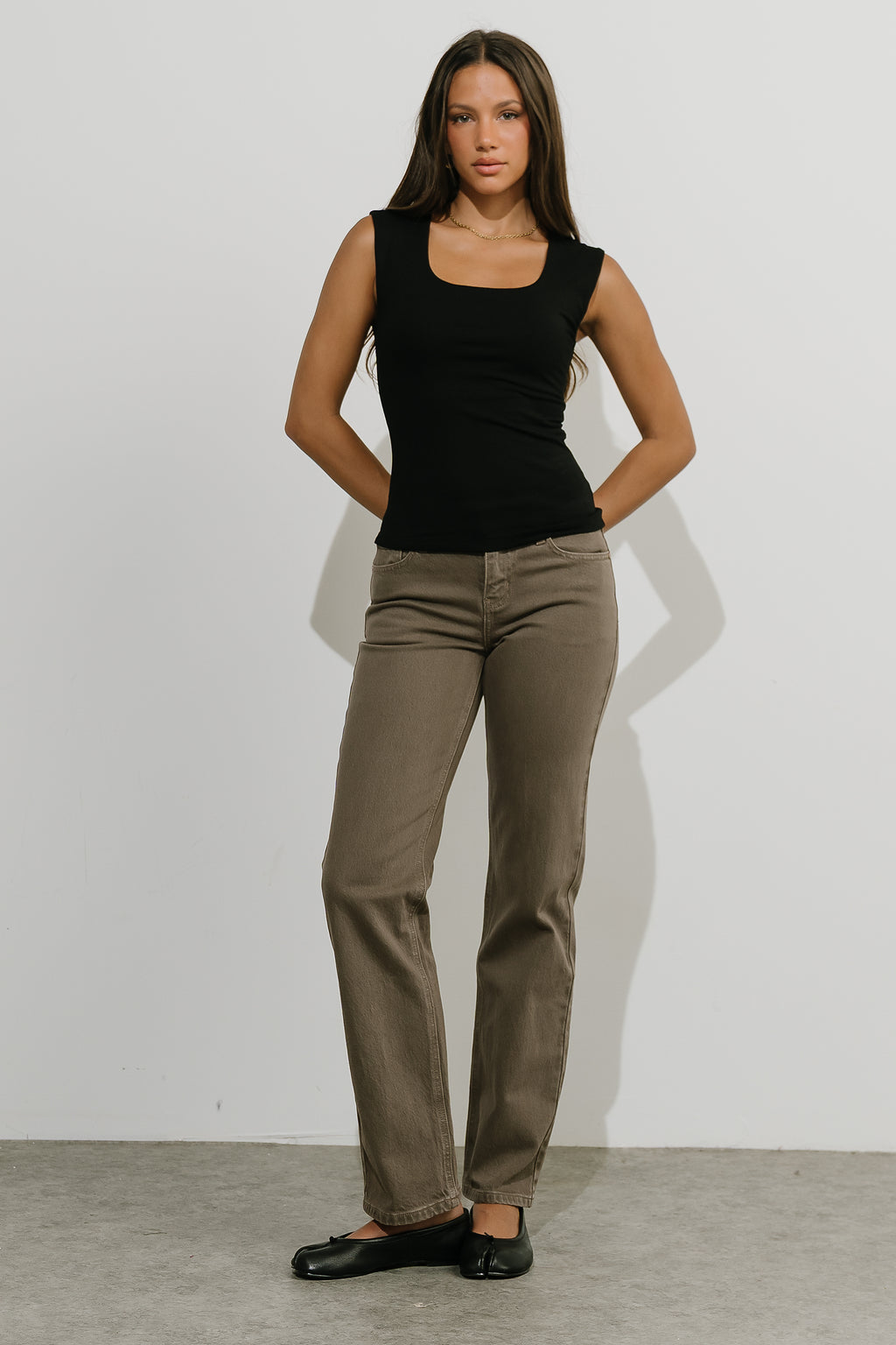 Camilla Mid Rise Straight Leg Jeans
