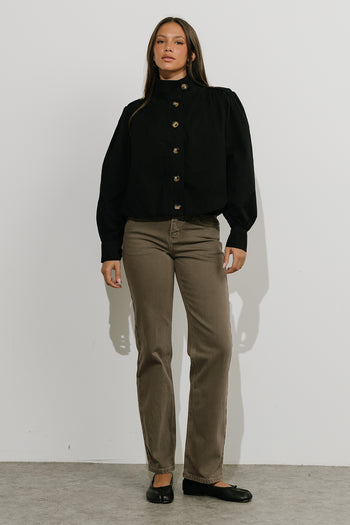 Gia Bubble Jacket in Black