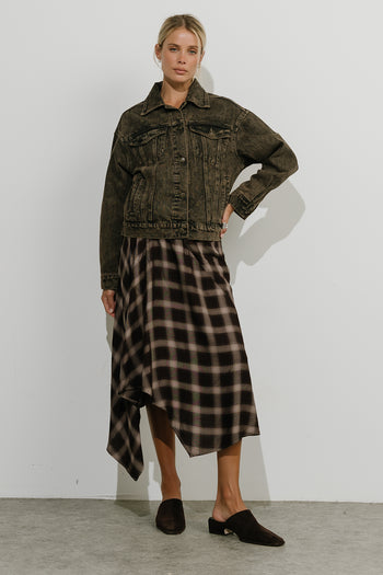 Esme Plaid Midi Skirt