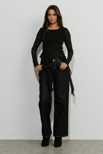 Lindsay Asymmetrical Mesh Top