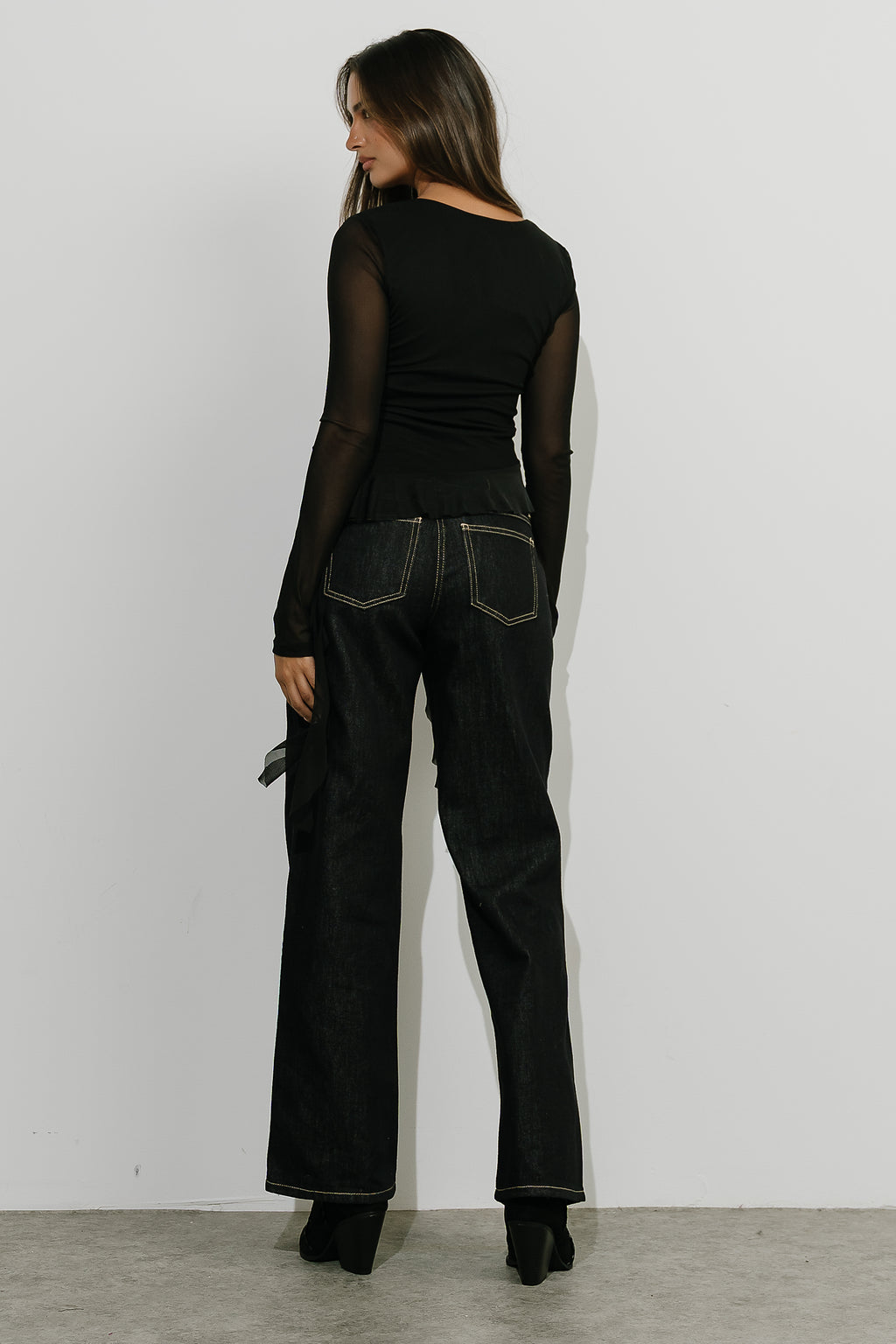 Lindsay Asymmetrical Mesh Top