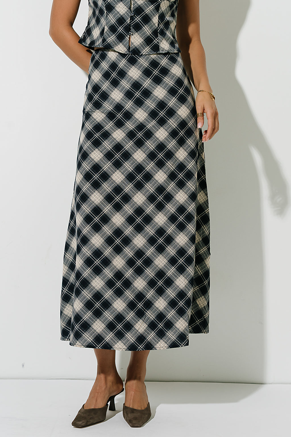 Collins Plaid Maxi Skirt