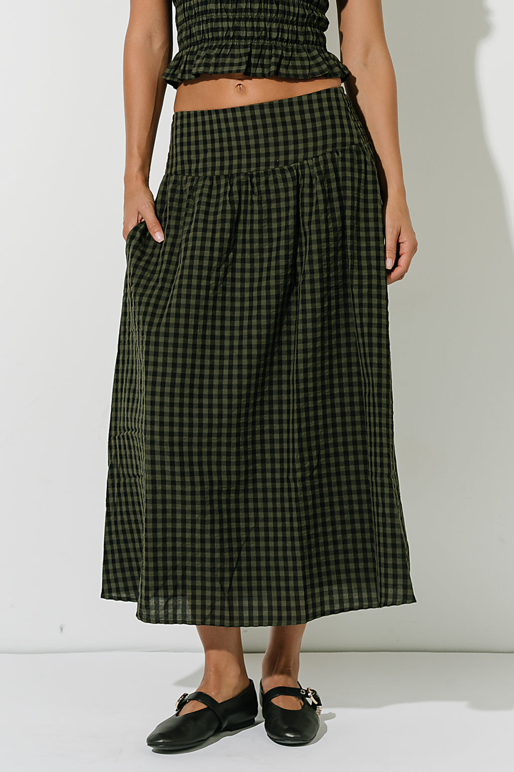 Lilith Gingham Maxi Skirt