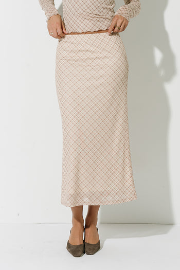 Gracie Plaid Mesh Skirt