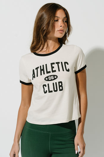 Mia Ringer Tee in White