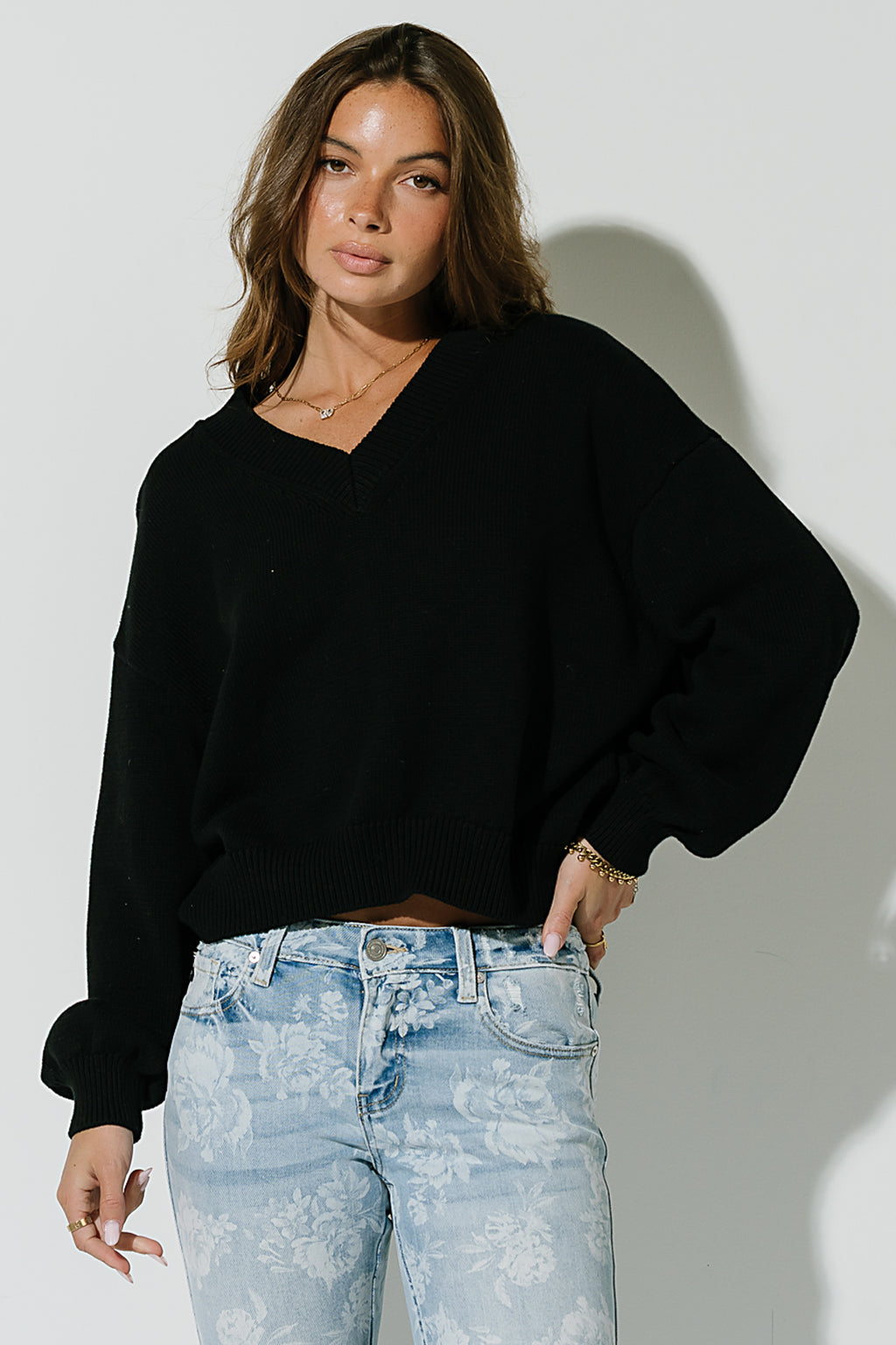 Jolene Knit Sweater in Black