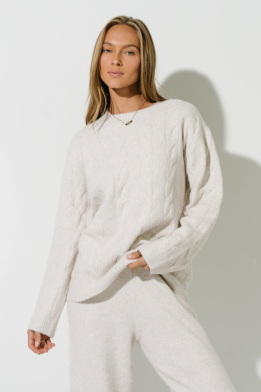 Celine Oversized Sweater in Oatmeal