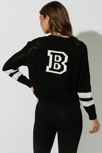 Morgan Knit Pullover in Black