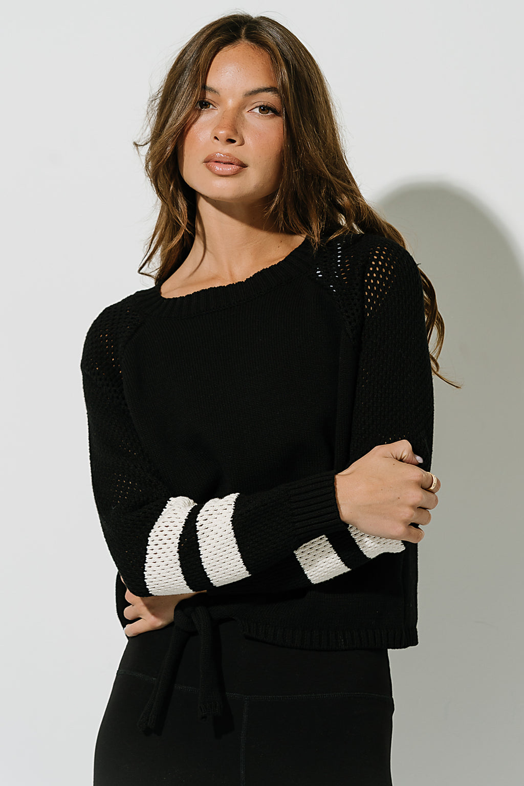 Morgan Knit Pullover in Black