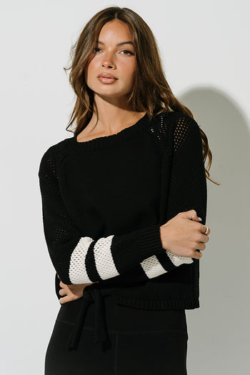 Morgan Knit Pullover in Black