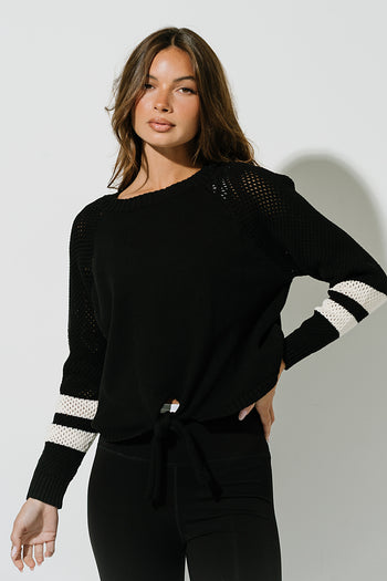 Morgan Knit Pullover in Black