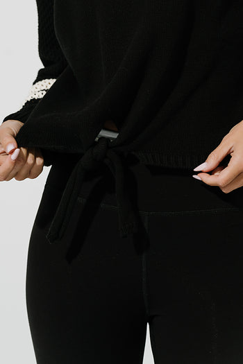 Morgan Knit Pullover in Black