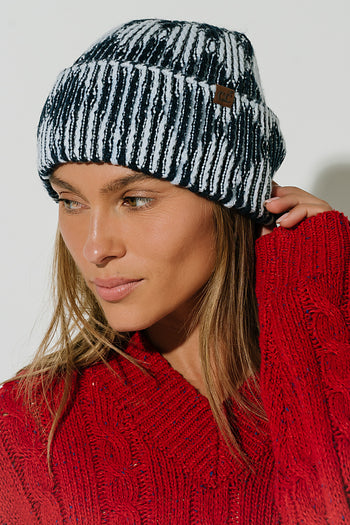 Gemma Reversible Beanie in Navy