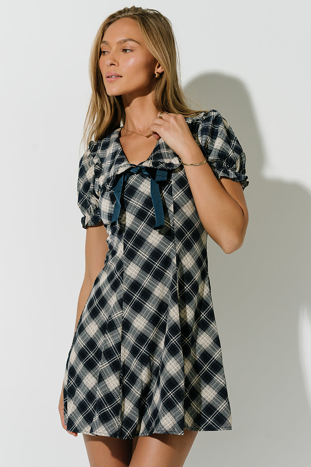 Collins Plaid Mini Dress