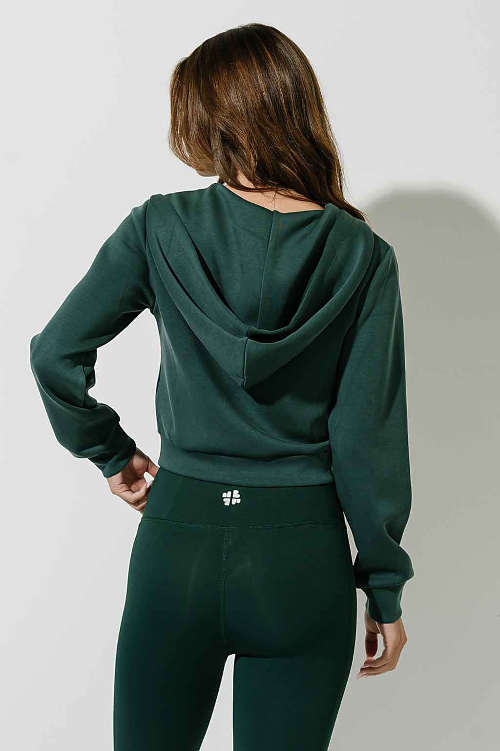 Simone Zip-Up Hoodie in Green