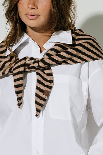 Rowan Triangle Scarf in Brown