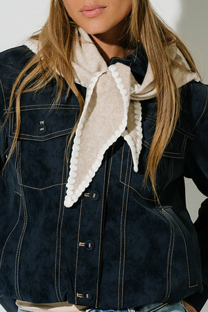 Reagan Triangle Scarf in Beige