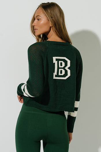 Morgan Knit Pullover in Green