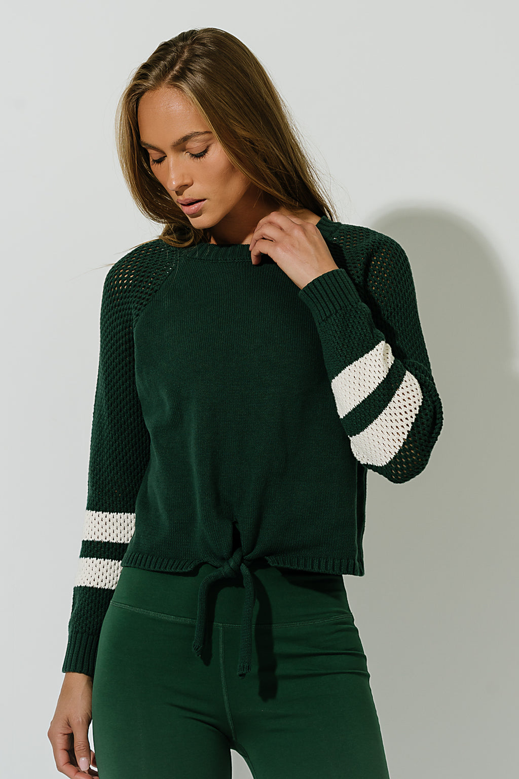 Morgan Knit Pullover in Green
