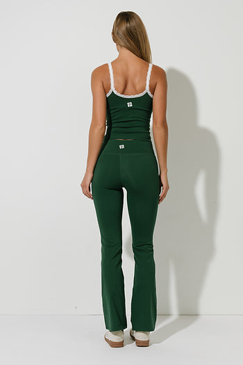 Teagan Flare Leggings in Green
