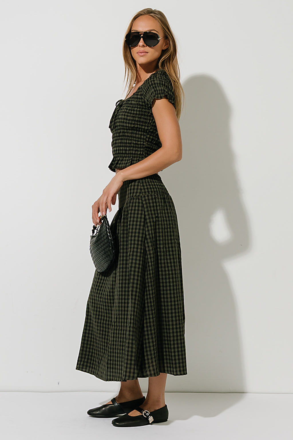 Lilith Gingham Maxi Skirt