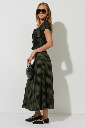 Lilith Gingham Maxi Skirt