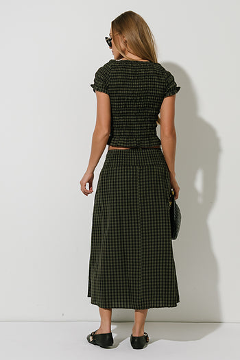 Lilith Gingham Maxi Skirt