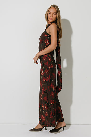 Max Floral Maxi Dress in Brown