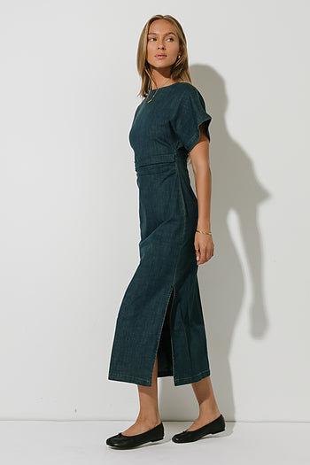 Jeanie Pleated Maxi Dress