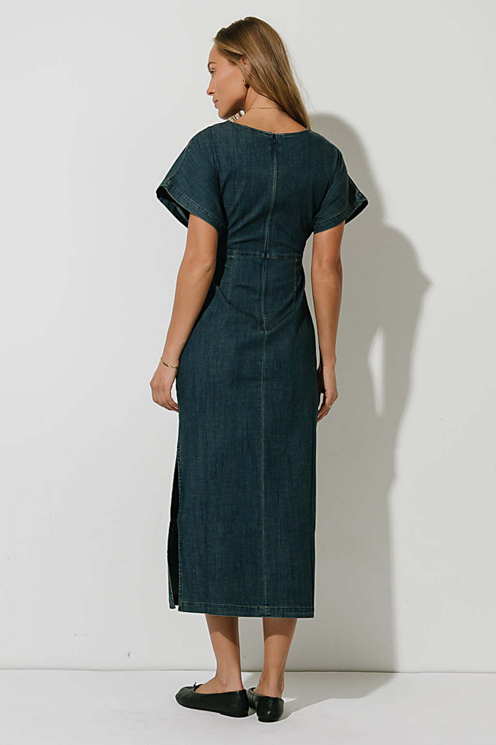 Jeanie Pleated Maxi Dress