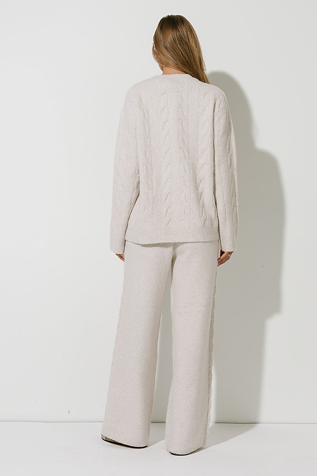 Celine Wide Leg Pants in Oatmeal