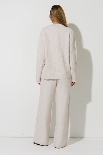 Celine Wide Leg Pants in Oatmeal