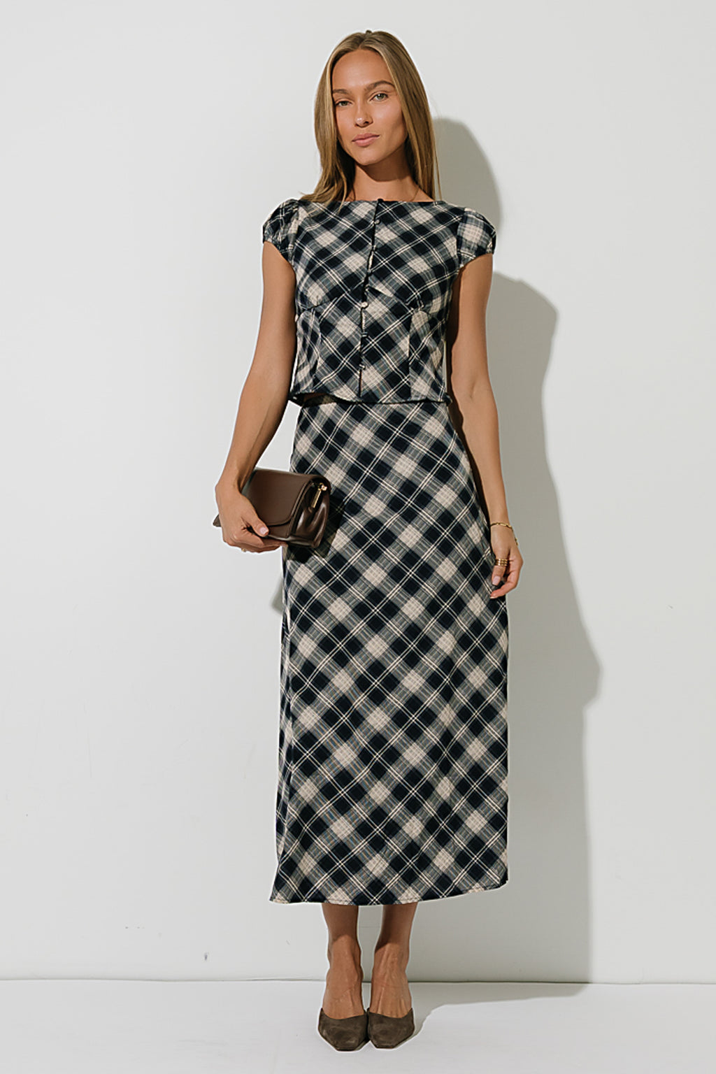 Collins Plaid Maxi Skirt