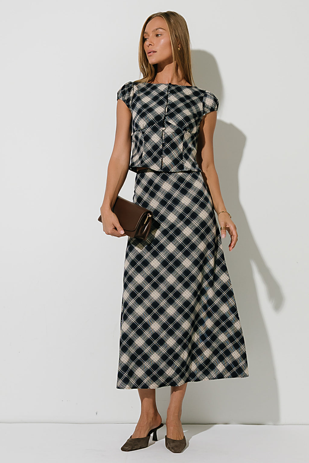 Collins Plaid Maxi Skirt