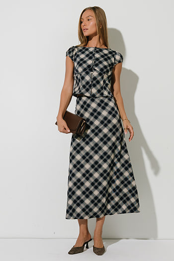 Collins Plaid Maxi Skirt