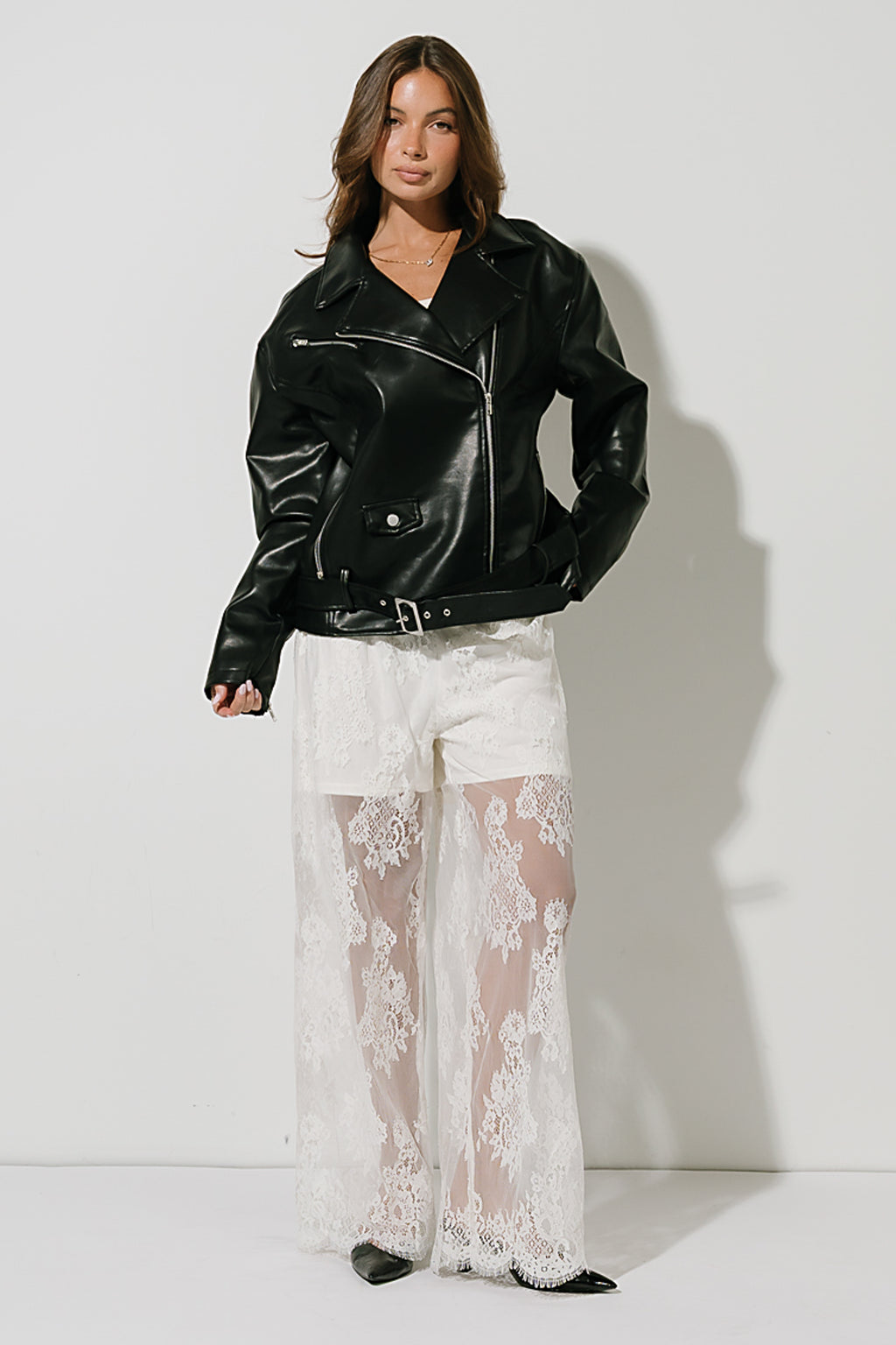 Lucille Lace Pants in Off White
