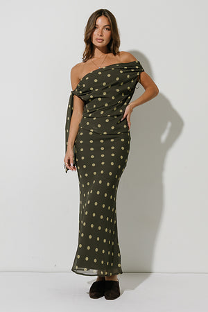 Haven Polka Dot Top in Olive
