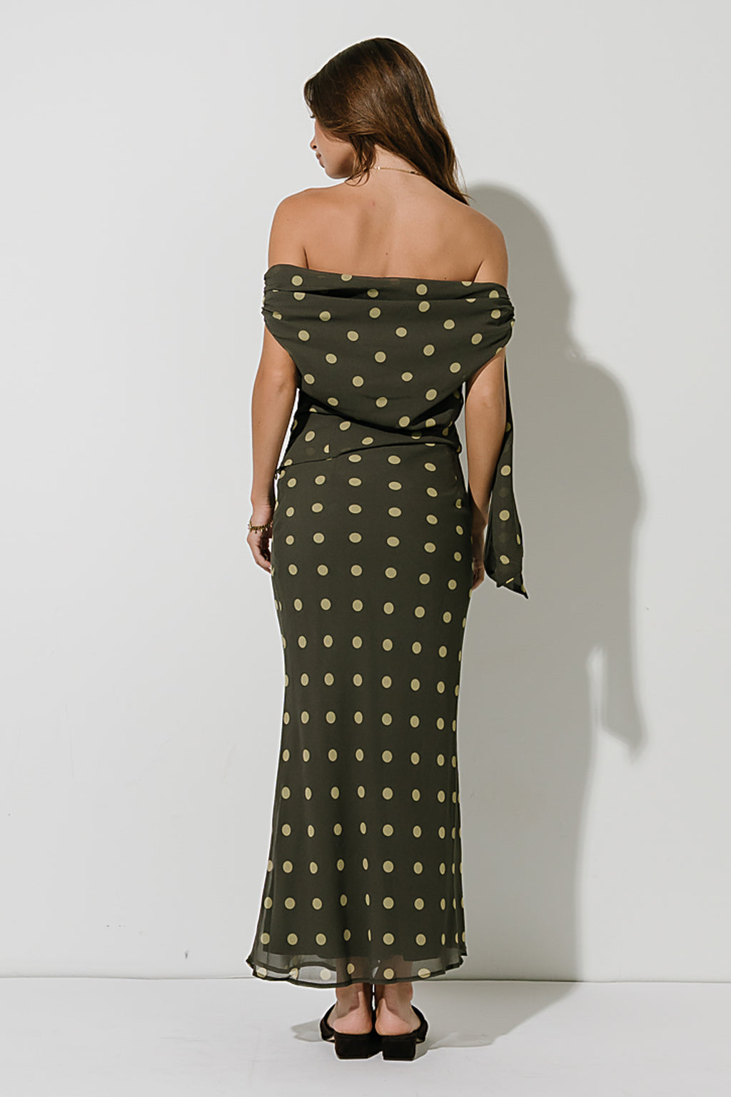 Haven Polka Dot Top in Olive