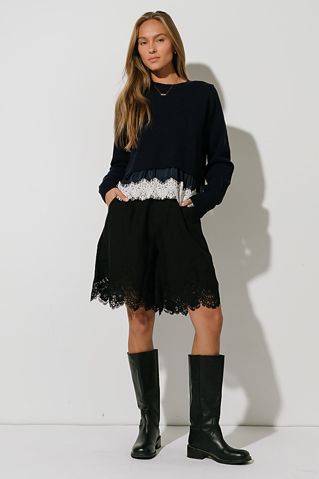 James Mixed Media Sweater