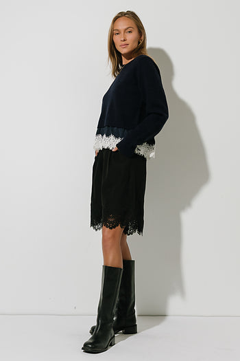 James Mixed Media Sweater
