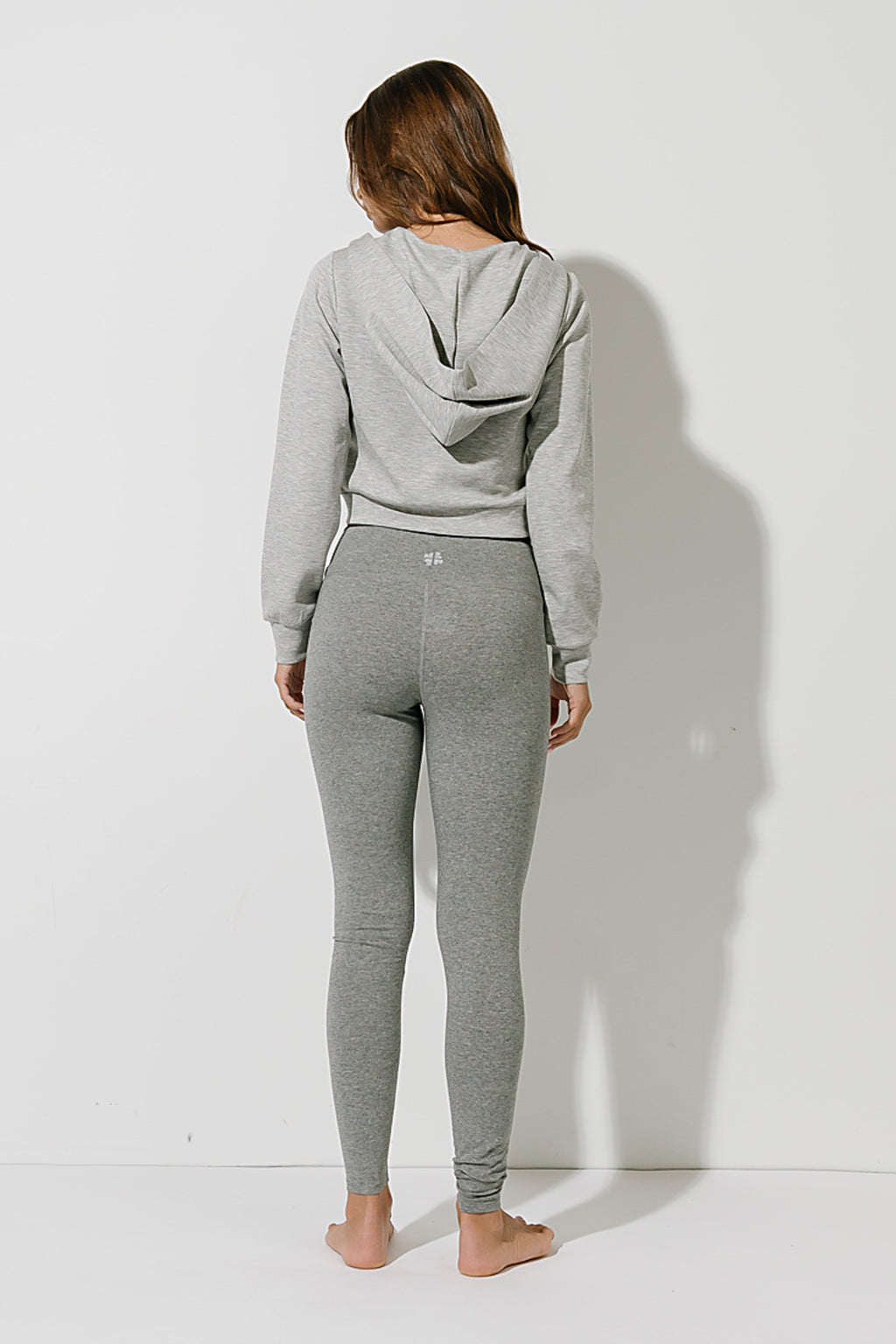 Simone Zip-Up Hoodie in Heather Grey